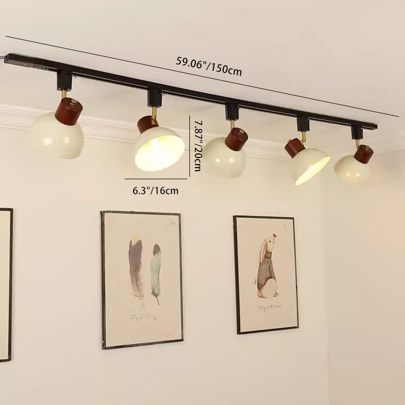 NordRail | Verstellbare Deckenleuchte aus Holz & Eisen Decorique.de