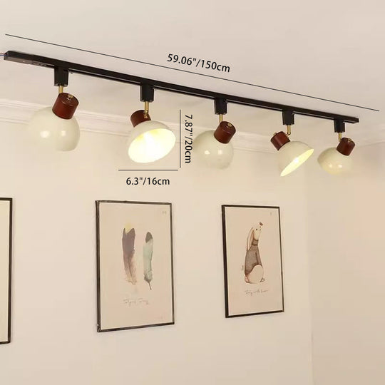 NordRail | Verstellbare Deckenleuchte aus Holz & Eisen Decorique.de