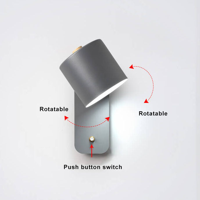 NordSpin | Zylindrische Wandleuchte mit Drehkopf Decorique.de