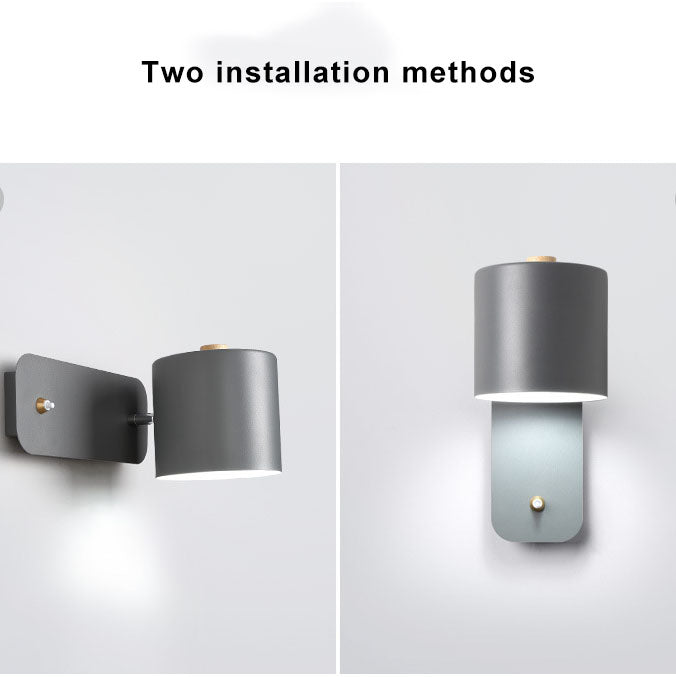 NordSpin | Zylindrische Wandleuchte mit Drehkopf Decorique.de