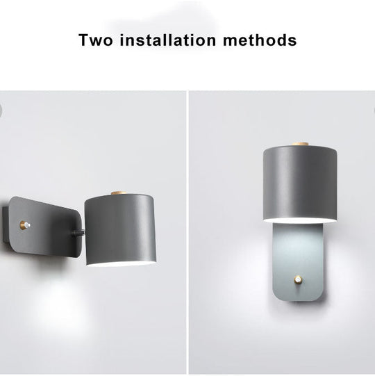 NordSpin | Zylindrische Wandleuchte mit Drehkopf Decorique.de