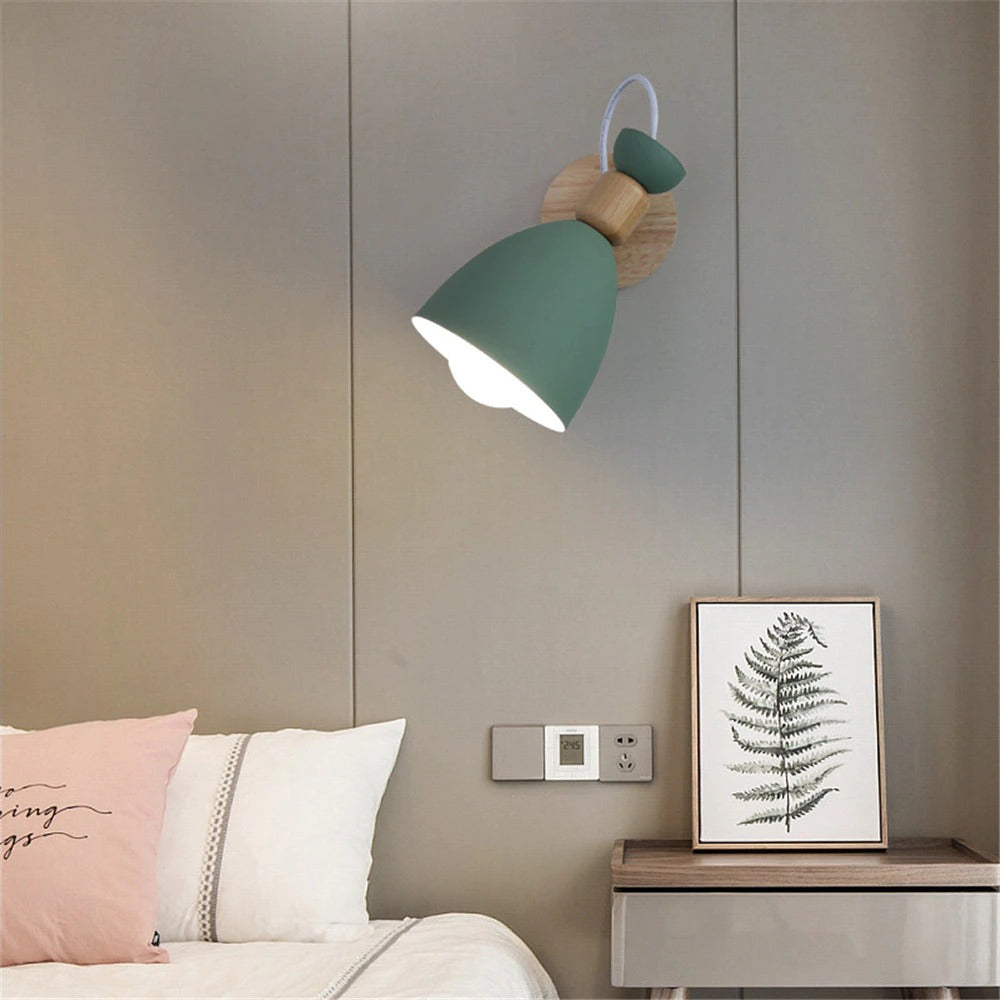 NordWood | Moderne LED-Holz Schlafzimmer Wand Licht Lampe Decorique.de