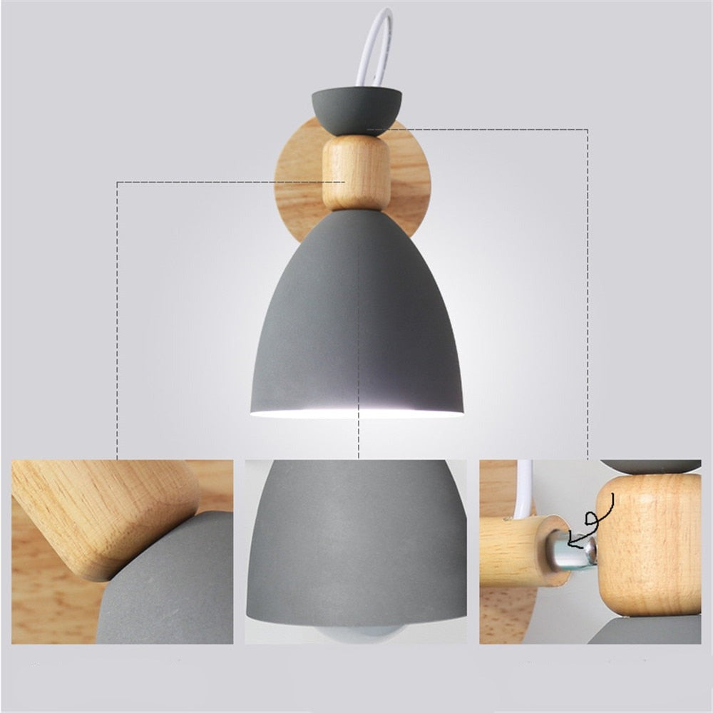 NordWood | Moderne LED-Holz Schlafzimmer Wand Licht Lampe Decorique.de