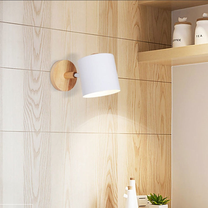 NordWood | Moderne LED-Holz Schlafzimmer Wand Licht Lampe Decorique.de
