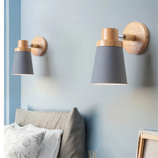 NordWood | Moderne LED-Holz Schlafzimmer Wand Licht Lampe Decorique.de