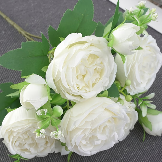 NovaRose | Kunstrosen 5 Köpfe – Vielseitige Tischdeko Decorique.de