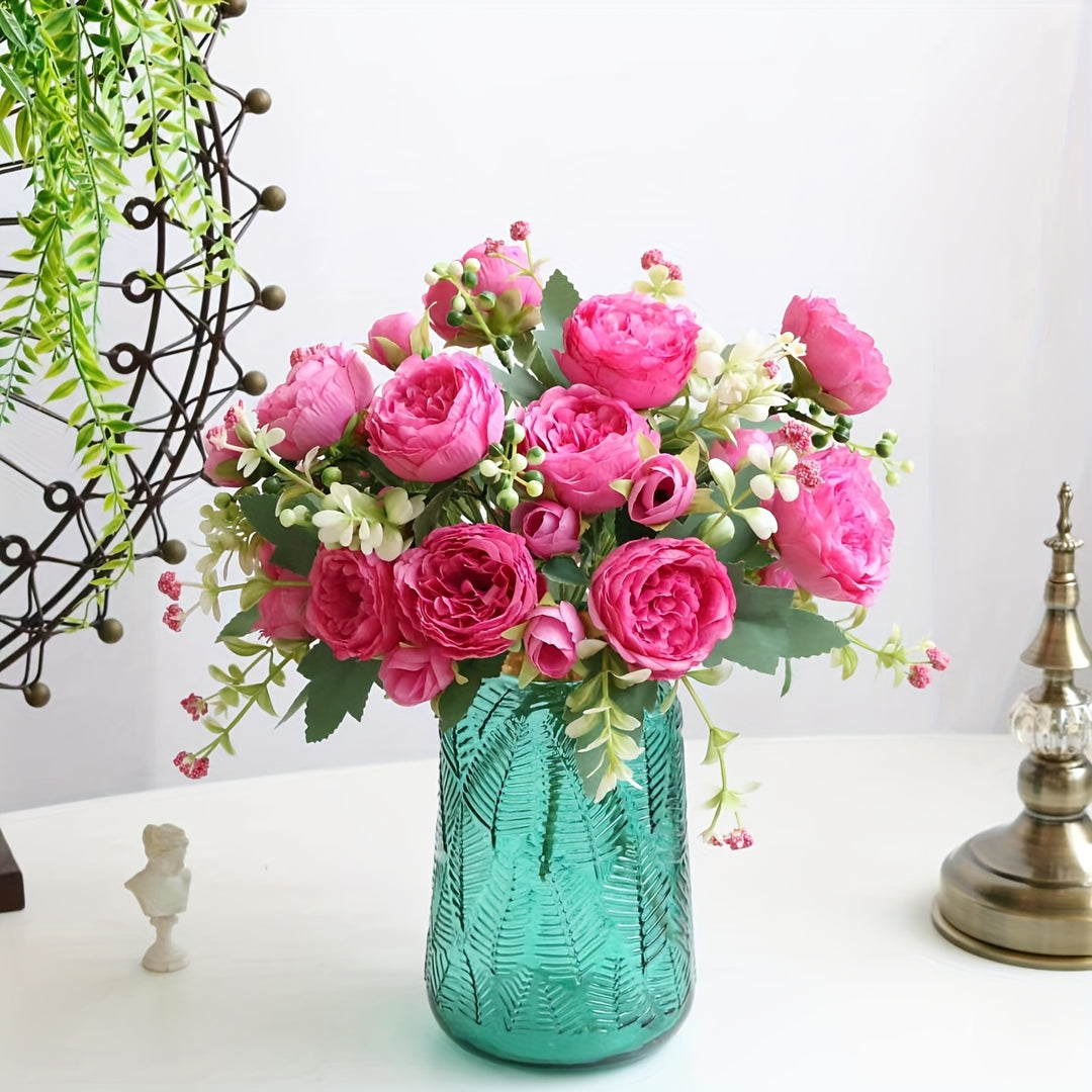 NovaRose | Kunstrosen 5 Köpfe – Vielseitige Tischdeko Decorique.de