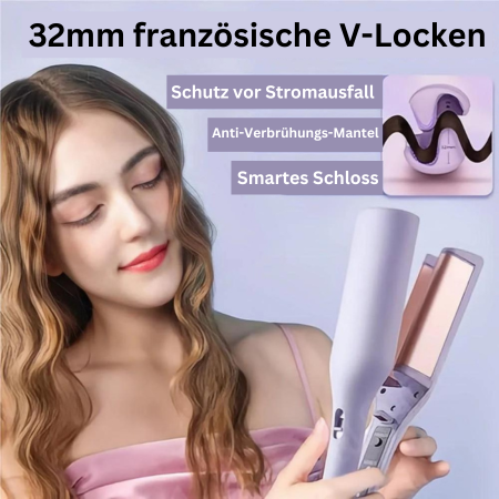 NovaWave | Lockenstab mit 4 Temperaturstufen – Schnell & Sicher Lila Decorique.de