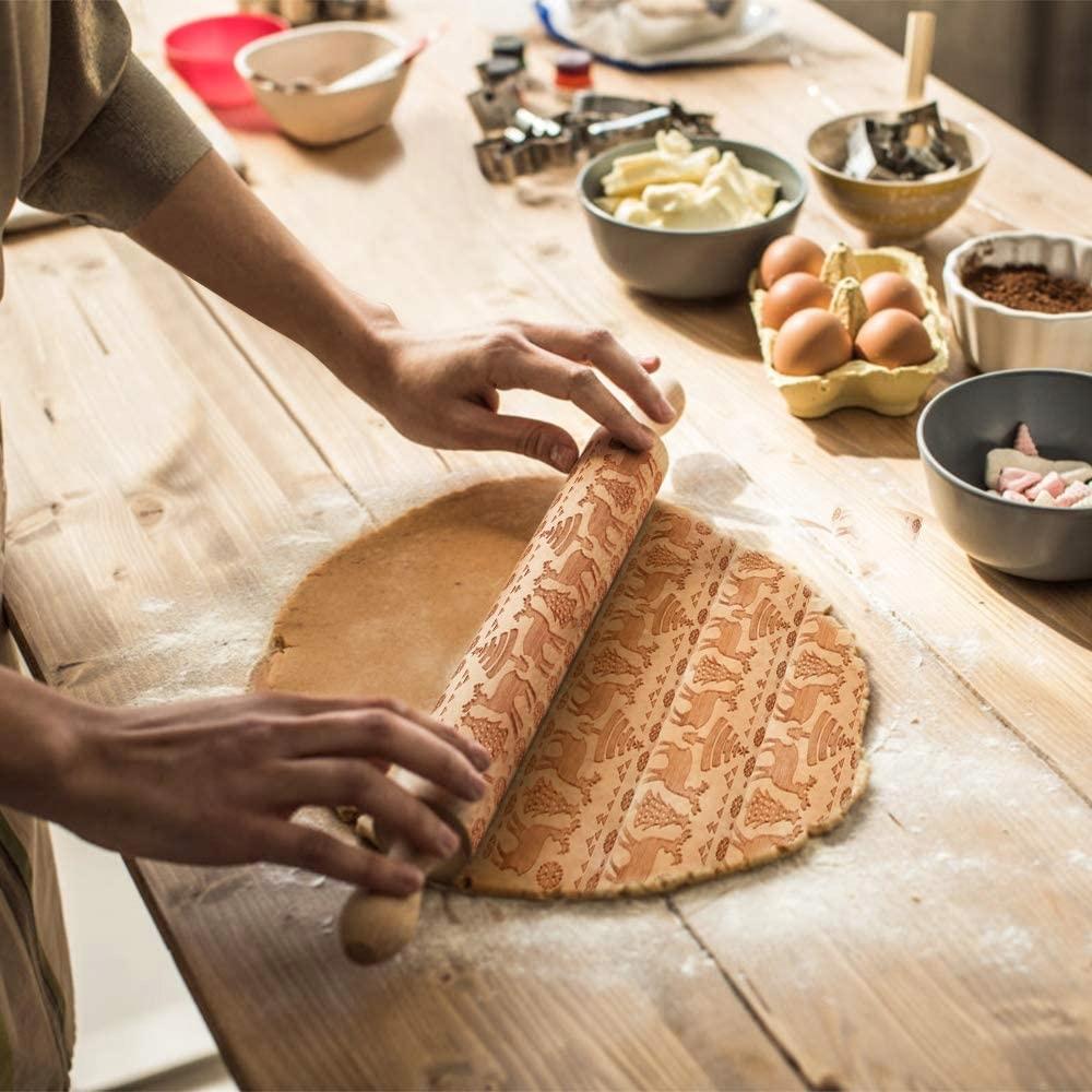 BakeJoy | Nudelholz mit 3D Weihnachtsmotiven