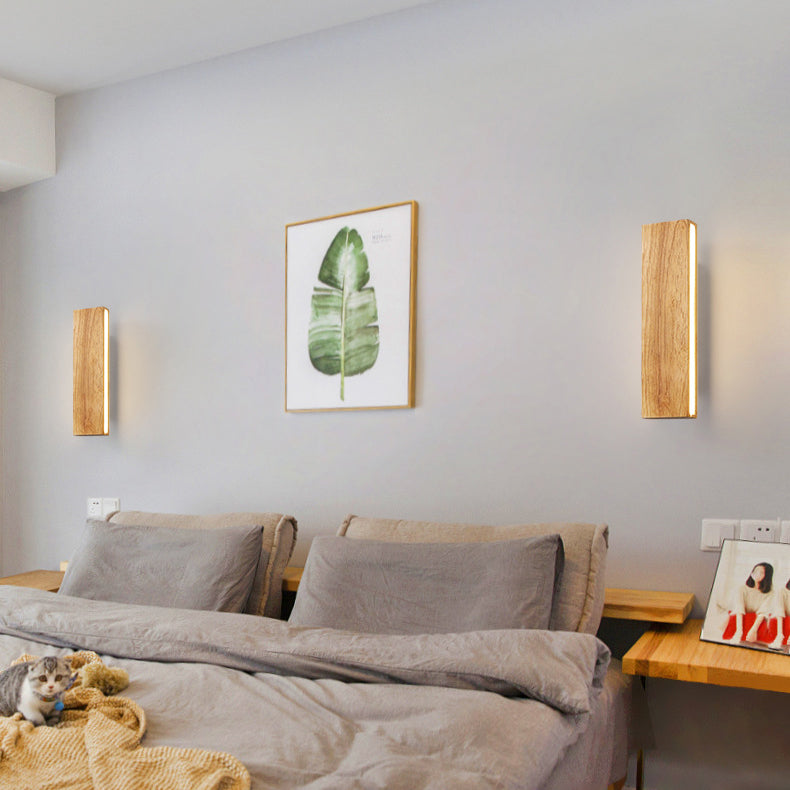 OakBeam | Einfache Wandleuchte aus massivem Holz mit LED Decorique.de