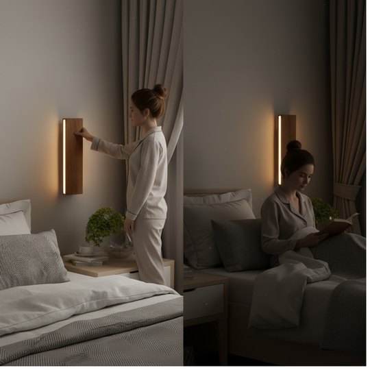 OakBeam | Einfache Wandleuchte aus massivem Holz mit LED Decorique.de