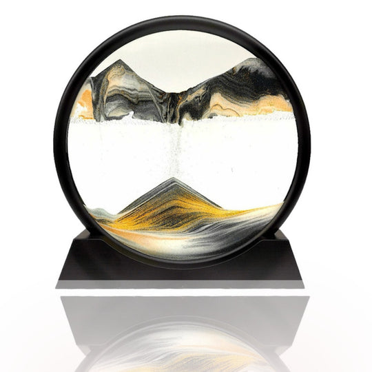 OceanGlow | Beruhigende 3D-Sanduhr für Tiefsee-Entspannung Gold Decorique.de