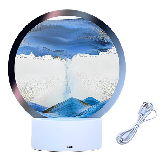 OceanSand | Faszinierende Tiefsee-Sandkunst Lampe Blau Decorique.de