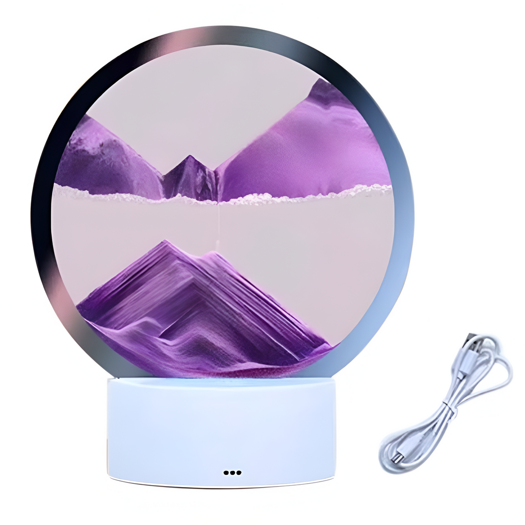 OceanSand | Faszinierende Tiefsee-Sandkunst Lampe Lila Decorique.de