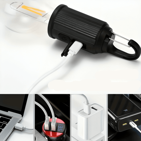 GlowCamp | Wiederaufladbare Retro-Lampe für drinnen & draußen