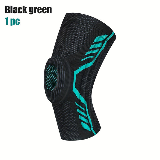 OrthoShield | Kniebandage – Kompressionsstütze mit Patella-Stabilisator Schwarz Grün Decorique.de