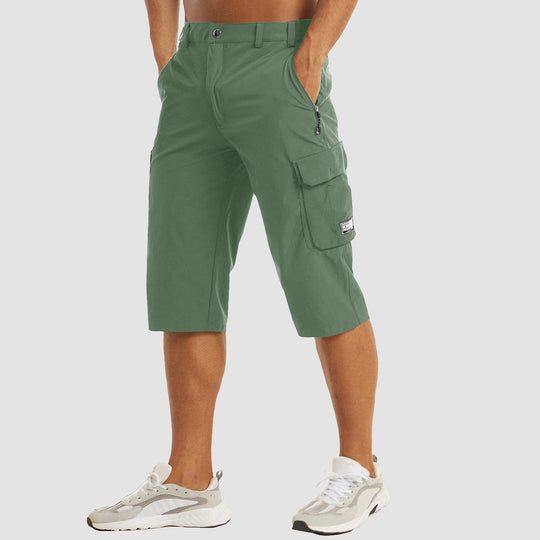 OutdoorMax | Herren Cargo Shorts Schnelltrocknend für Komfort bei Abenteuern Grün Decorique.de