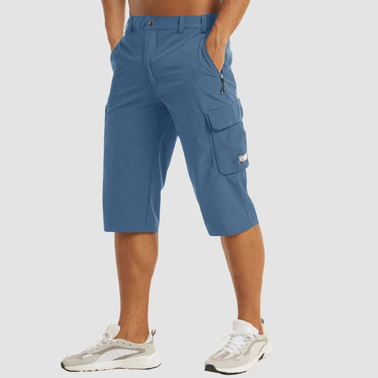 OutdoorMax | Herren Cargo Shorts Schnelltrocknend für Komfort bei Abenteuern Hellblau Decorique.de