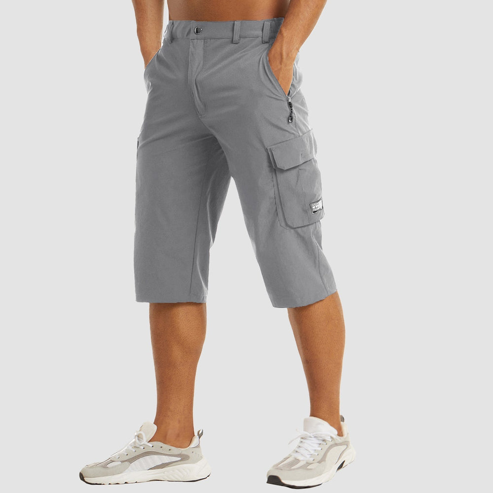 OutdoorMax | Herren Cargo Shorts Schnelltrocknend für Komfort bei Abenteuern Hellgrau Decorique.de