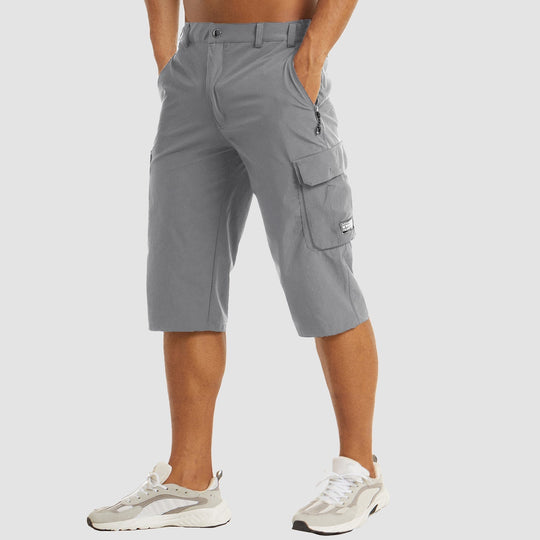 OutdoorMax | Herren Cargo Shorts Schnelltrocknend für Komfort bei Abenteuern Hellgrau Decorique.de