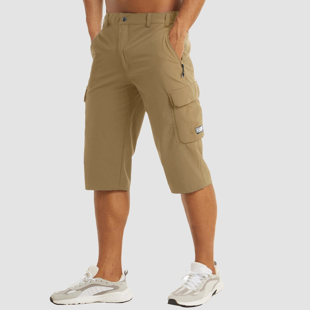 OutdoorMax | Herren Cargo Shorts Schnelltrocknend für Komfort bei Abenteuern Khaki Decorique.de