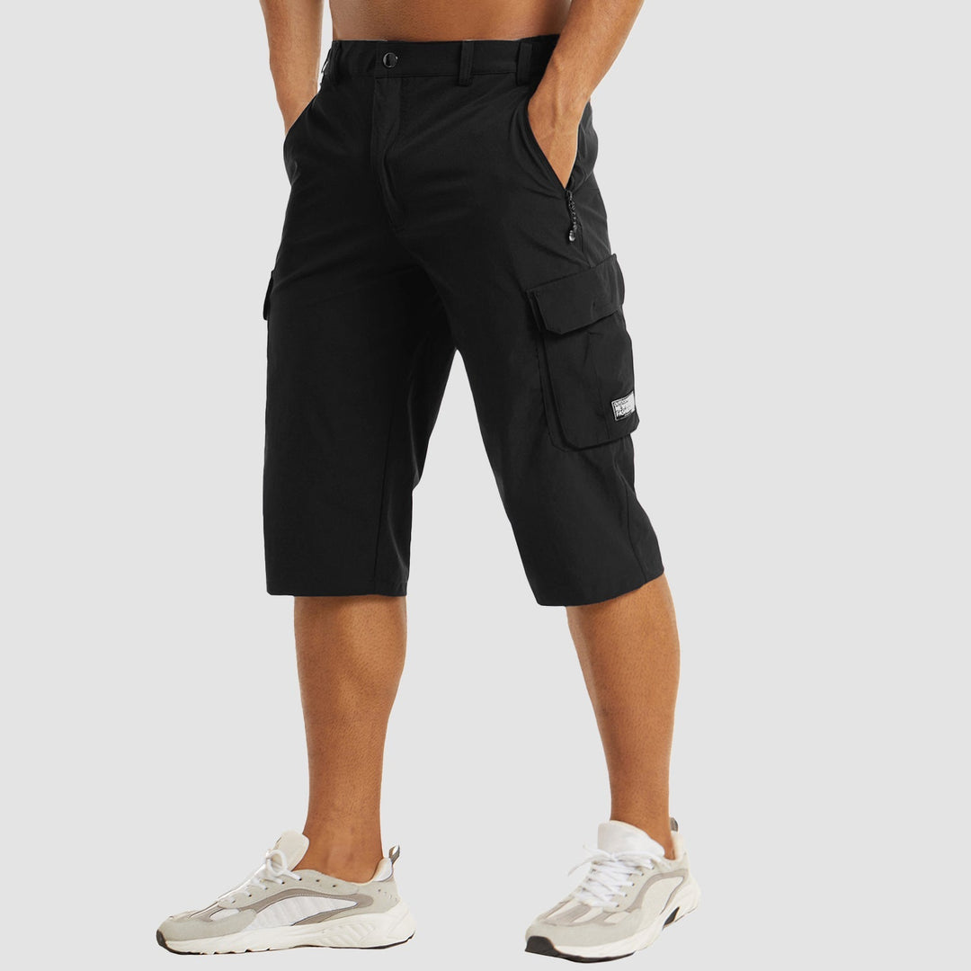 OutdoorMax | Herren Cargo Shorts Schnelltrocknend für Komfort bei Abenteuern Schwarz Decorique.de