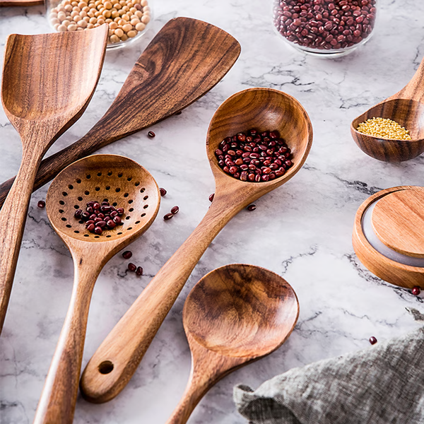 TeakSet | Natürliche Küchenutensilien aus Holz