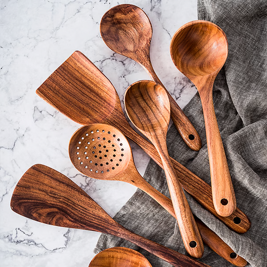 TeakSet | Natürliche Küchenutensilien aus Holz