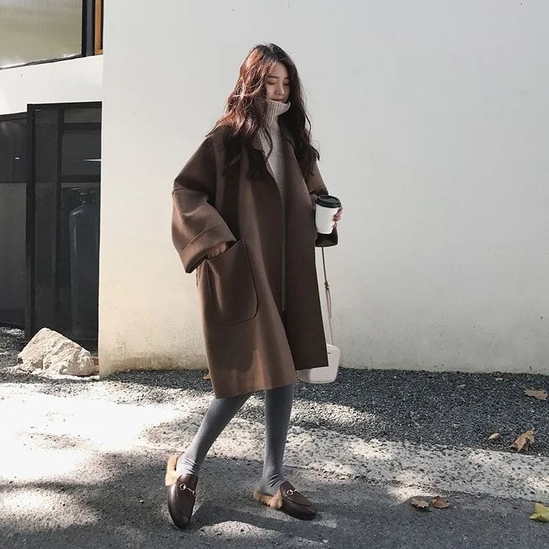 Celiora | Oversized Trenchcoat aus Wollmischung – Komfort & Eleganz