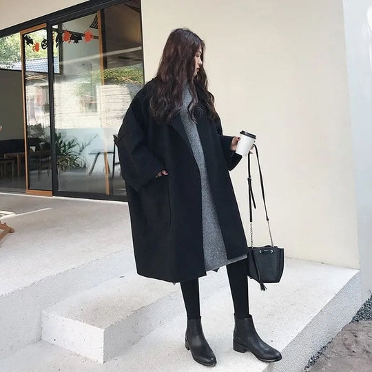 Celiora | Oversized Trenchcoat aus Wollmischung – Komfort & Eleganz