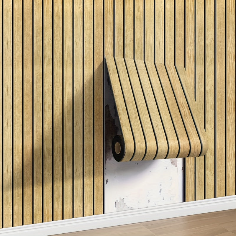 PanelWood | Holzmaserung 3D Paneele – Zuschneidbar & nahtlos Khaki Gitter 1 Rolle (40cm*300cm) Decorique.de