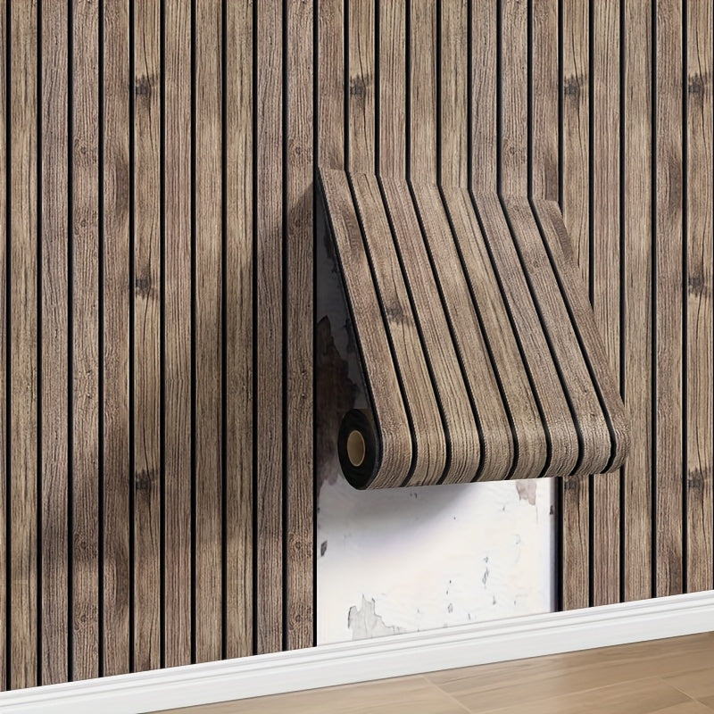 PanelWood | Holzmaserung 3D Paneele – Zuschneidbar & nahtlos Mocha Braunes Gitter 1 Rolle (40cm*300cm) Decorique.de