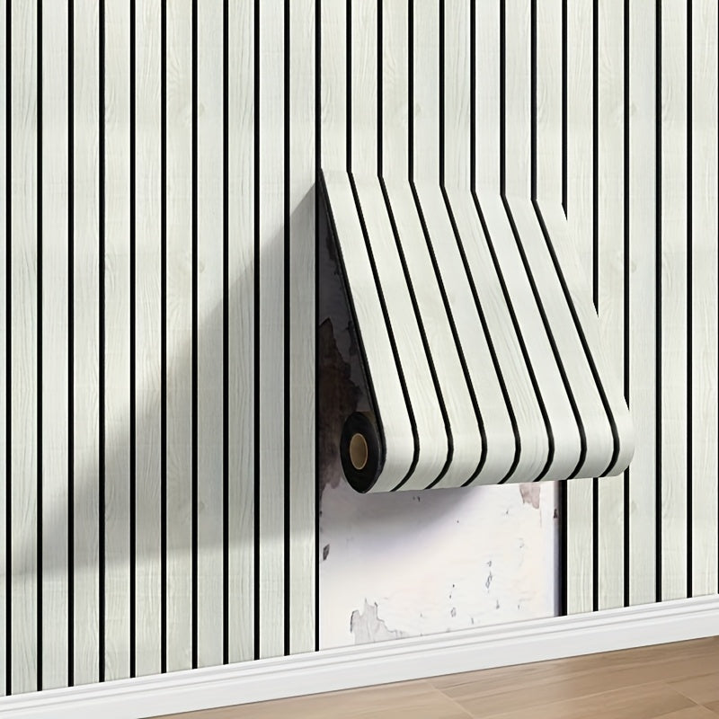 PanelWood | Holzmaserung 3D Paneele – Zuschneidbar & nahtlos Weiße Eiche 1 Rolle (40cm*300cm) Decorique.de