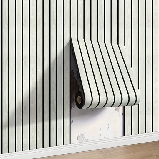 PanelWood | Holzmaserung 3D Paneele – Zuschneidbar & nahtlos Weiße Eiche 1 Rolle (40cm*300cm) Decorique.de