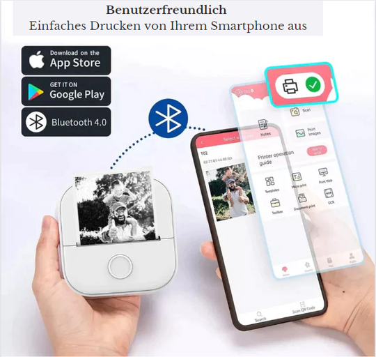 PaperLite | Tragbarer Thermodrucker – Kompakt, Schnell & Ohne Tinte Decorique.de