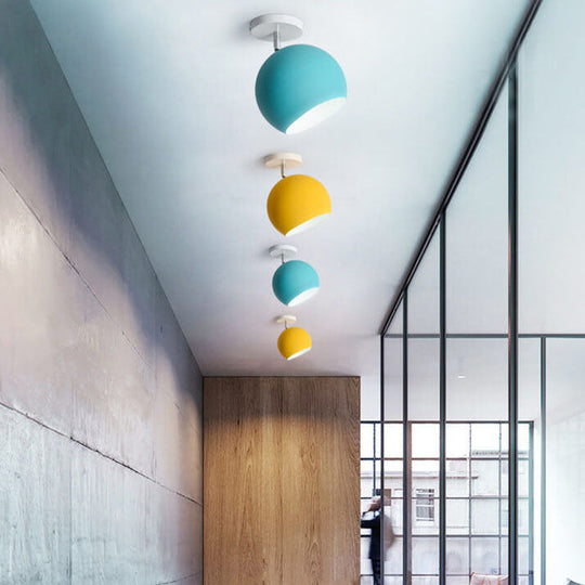 PastelDome | Nordische Macaron-Deckenleuchte in Halbkugel-Form Blau 220V-240V Für UK AU Decorique.de