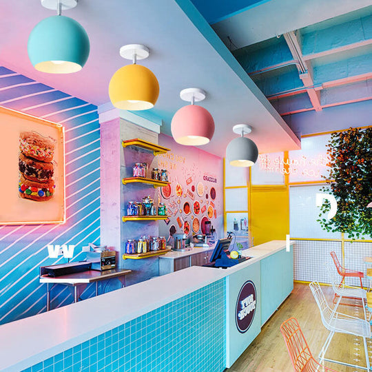 PastelDome | Nordische Macaron-Deckenleuchte in Halbkugel-Form Decorique.de