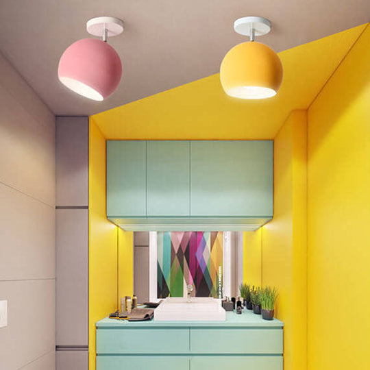 PastelDome | Nordische Macaron-Deckenleuchte in Halbkugel-Form Decorique.de