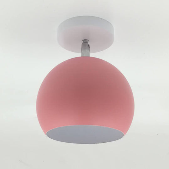 PastelDome | Nordische Macaron-Deckenleuchte in Halbkugel-Form Rosa 110V-120V Für US CA Decorique.de