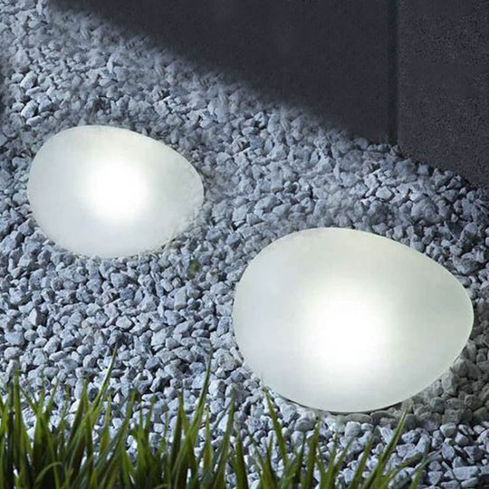 PebbleLux | Modernes LED-Solarlicht aus Glas & ABS Groß Weißes Licht (5000K) Decorique.de