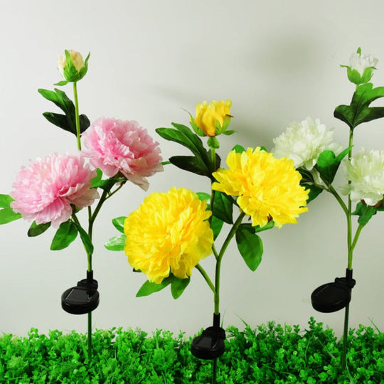 PeonyGlow | Kreative LED-Sonnenblumenleuchte für Garten & Landschaft Solar Rosa Decorique.de