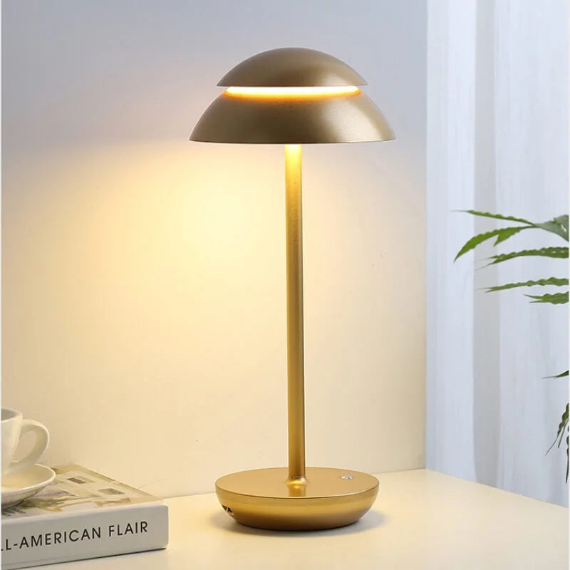 PillarLight | Kabellose und Touch-aktivierte Tischlampe Gold Decorique.de