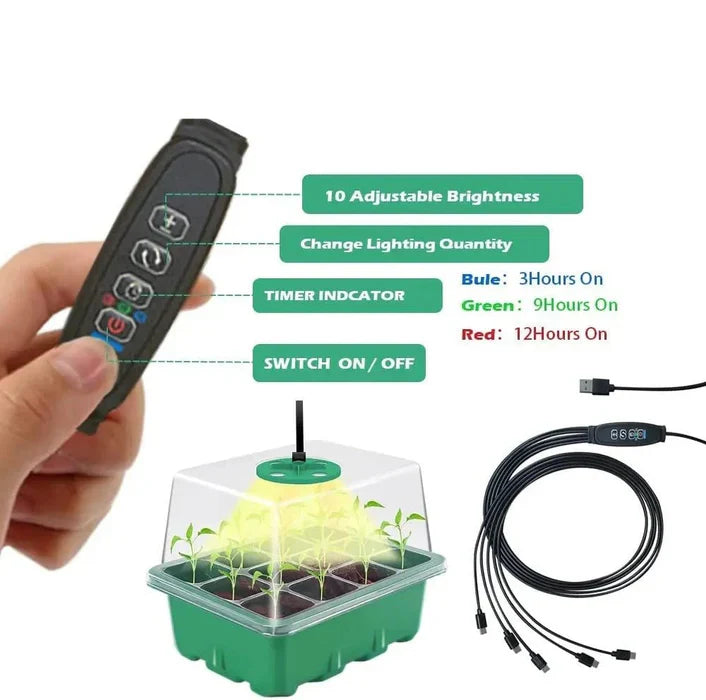 PlantJoy | Indoor Mini-Gewächshaus mit Beleuchtung Decorique.de