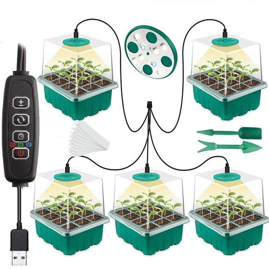 PlantJoy | Indoor Mini-Gewächshaus mit Beleuchtung Stil 2 Decorique.de