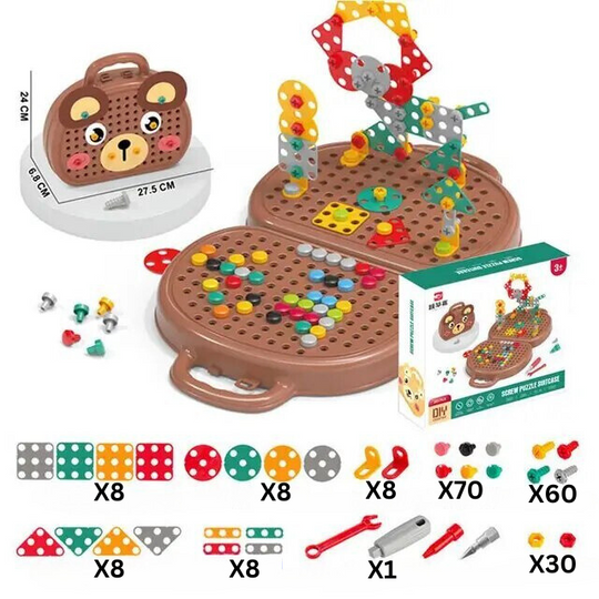 PlayBox | Funktionale und stilvolle Spielzeugkiste für Kinder Bär Decorique.de