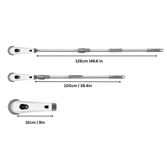 PowerBurst | Kabellose 360° Reinigungsbürste mit Teleskopgriff Decorique.de