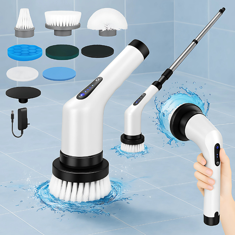 PowerBurst | Kabellose 360° Reinigungsbürste mit Teleskopgriff Decorique.de