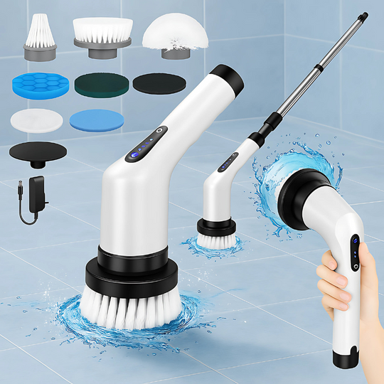 PowerBurst | Kabellose 360° Reinigungsbürste mit Teleskopgriff Decorique.de