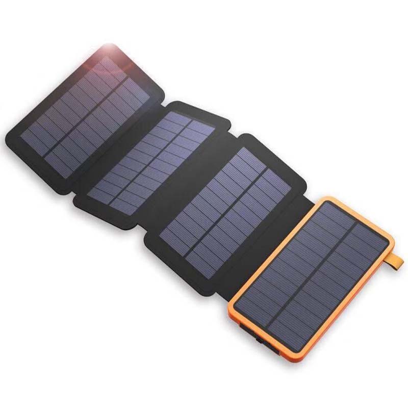 PowerRay | 25000mAh Outdoor Powerbank mit Solar Orange Schwarz Decorique.de