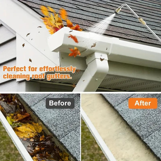 PowerWash | 4000 PSI Teleskopischer Hochdruckreiniger-Schlauchset für Dachrinnen, Dachentwässerung und Wandreinigung Decorique.de